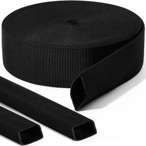 lot 6183 image: Hanaive 26 ft Nylon Hydraulic Hose Protector Sleeve Tig Torch Cable Cover Black Protective Cover Hose Sheath Hydraulic Wrap Cutting Wire Sheath Sleeve Management Wrap for Cord Tig(1.5 Inch Id)