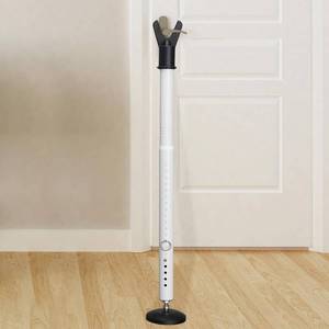 lot 6184 image: Door Security Bar, 1.25Inch Diameter Heavy Duty Security Bar with Large Rubber Base, Door Stopper for Apartment Hotel Home Travel Screen Door(1 Pack,White)