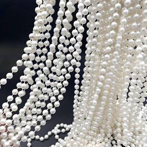 lot 6197 image: 12mm Pearls for Crafting 26 Feet Pearl Strings Garland for Crafts Artificial Pearl Beaded Trim Chain Roll Strands Craft String Pearls for Pearl Bead Roll Strand for Wedding Party Christmas Decoration