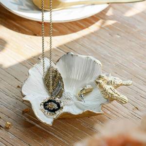 lot 6203 image: NIKKY HOME Vintage Jewelry Dish Tray, Bird Ring Holder, Small Jewelry Tray Trinket Dish Vanity Tray for Home Decor Christmas Birthday Wedding Gifts