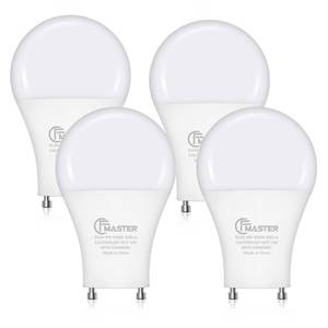 lot 6255 image: CFMASTER GU24 LED Light Bulb, 5000K Daylight, 9W(100W Equivalent), 800 Lumens, A19 Shape GU 24 LED Bulbs, Twist and Lock GU24 Pin Base with Two Prongs, Non-Dimmable, UL ETL Certificated(4-Pack)