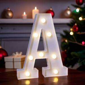 lot 6256 image: TEHIBIEN LED Light Up Marquee Letters, Battery Powered Decorative LED Letter Lights, Alphabet Light Up Letters for Wedding Birthday Party,Holiday Lamp or Home Bar Decoration (Letter A)