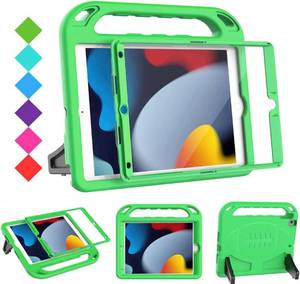 lot 6260 image: BMOUO Kids Case for iPad 9th8th7th Generation, with Built-in Screen Protector, Shockproof Handle Stand Kids iPad 10.2in Case 202120202019, Green