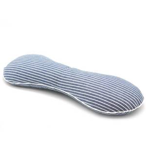 lot 6273 image: EDMILE Buckwheat Pillow Cervical Neck Pillow, Buckwheat Hulls Filling Cooling Lumbar Support Pillow, Adjustable Firmness Ergonomic Design with Washable Cover, Blue 19inX7in
