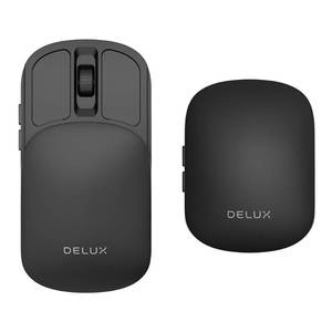 lot 6275 image: DELUX Wireless Bluetooth Pocket Mouse, 2-in-1 Sliding Mouse, Foldable and Slim Mouse, Quiet Clicks, Dual Mode 2.4GhzandBT5.2, Up to 4000DPI, Rechargeable Battery, for WindowsMacOSAndroid (MF20-Black)
