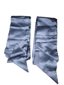 lot 6276 image: Blue Satin Silk Scarves Set of Two