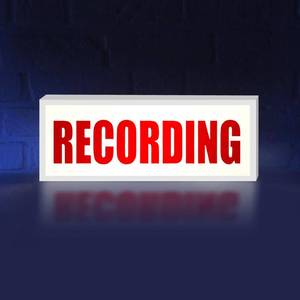 lot 6282 image: RECORDING Studio LED Light, Illuminated Sign, Many Lighting Modes Wireless Using With Remote Control, for Recording Radio Bar Pub Home Decoration