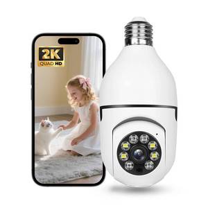 lot 6287 image: Hawkray Light Bulb Security Camera -5Gand 2.4GHz WiFi 2K 3MP Security Cameras Wireless Outdoor Motion Detection and 911 Alarm Monitoring,Open AI Enabled,US Local Cloud, Color Night Vision,