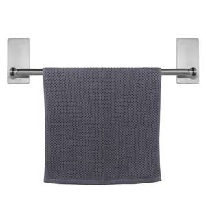lot 6297 image: NearMoon Self Adhesive Bathroom Towel Bar- Stainless Steel Bath Wall Shelf Rack Hanging Towel Stick On Sticky Hanger Contemporary Style, NO Drilling (1 Pack, Brushed Nickel, 16-Inch Towel Rack)