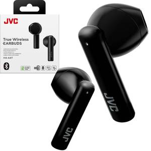 lot 8203 image: JVC Lightweight True Wireless Earbuds with 12mm Driver Unit, Bluetooth 5.1, Single use, IPX4, Long Battery Life (up to 30 Hours) - HAA4TB (Black)(No Charger Type C)