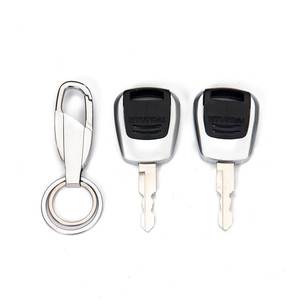 lot 8210 image: Aree 2PCS 21Q4-00090 21Q400090 Key for Hyundai -9 Machine Excavator and Heavy Equipment Ignition Key with Keychain