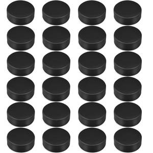 lot 8226 image: Mototo 24 PCS Sport Foam Ice Hockey Pucks 3 Inch Ice Hockey Pucks with Mesh Bag Foam Hockey Training Puck for Adults Practicing and Classic Training Indoor Floor Game Outdoor Sports, Black