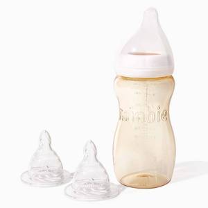 lot 8251 image: Minbie 3 Month Breastfeeding Baby Bottle, BPA-Free Kit