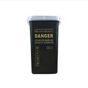 lot 8263 image: HOTWE Portable Sharps Container for Beauty Salon,Needle Disposal Bin for Professional Labs and Home Use,Small Containers for Outdoor (Black)