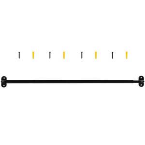 lot 8268 image: TYRON 1 Pack Screwed Sash Curtain Rod Adjustable 30-40 Inch, 38 In. Diameter, French Door Curtain Rods, Cafe Window Rod(Black)