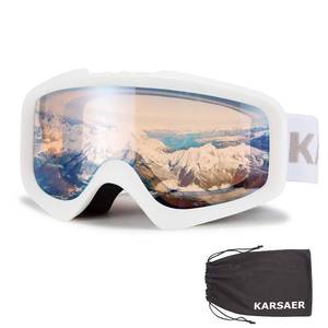 lot 8280 image: Karsaer Ski Goggles Anti-Fog Snow Goggles OTG 100percent UV Protection Snowboard Goggles Bendable Dual-Lenses for Men Women Youth