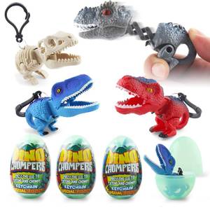 lot 8282 image: DINOBROS Easter Egg with Dinosaur Toys Filled for Kids, 4 Surprise Eggs Easter Basket Stuffers Fillers with Dino Chomper Birthday Party Favors Gift for Boys and Girls