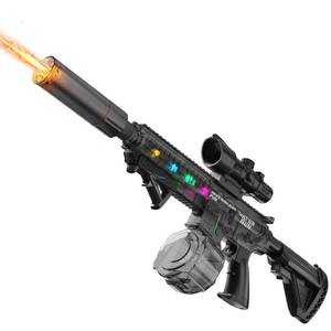lot 9890 image: Electric Water Gun for Kids Adults,2026 New Water Blaster Squirt Gun with Colorful Light and Transparent Material 400cc Large Capacity Summer Water Toy Outdoor Swimming Pool