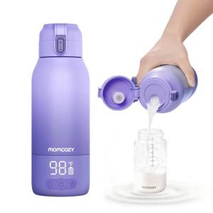 lot 9901 image: Momcozy Portable Bottle Warmer for Travel � Dual Heating Modes for Breast Milk and Water, Portable Milk Warmer with Fast Heating and Long Battery Life, 17 Ounces Large Capacity, Purple