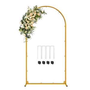 lot 9913 image: Chesjin 6.6 FT Wedding Arch Backdrop Stand for Party, Balloon Arch Stand, Wedding Arches for Ceremony, Metal Gold Arch Frame Backdrop Stand for Bridal Baby Showers Birthday Decoration Photo