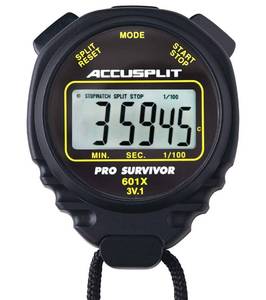 lot 10450 image: ACCUSPLIT Pro Survivor A601X Stopwatch, Black