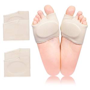 lot 10465 image: KTSAY 2 Pairs Metatarsal Pads with Gel Pad for Women and Men, Foot Pads for Ball Pain Relief, Mortonfts Neuroma, Metatarsalgia Support(Beige,Large)