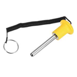 lot 10483 image: YELARXI Gym Pin, Weight Stack Pin Strength Training Lifting Equipment Replacement with Pull Rope 0.4 x 3.1 Inch and Yellow -Fitting for (HomeGymClubMachine Insert Accessories)