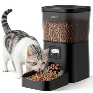 lot 11005 image: Espelho Automatic Cat Feeder- 4L Timed Cat Food Dispenser 1-6 Meals Control for Cat and Small Dog- Auto Pet Feeder with Desiccant Bag Keep Fresh for Reliable Easy Set Up and Clean- Voice Recorder (Used)