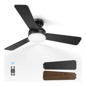lot 11006 image: 42 Inch Ceiling Fans with Lights, Remote Control, 3CCT, DimmableandAdjustable Wind Speed, Timer Function, Reversible, Quiet, Energy-Saving Ceiling Fan with Light for Bedroom, Living Room IndoorOutdoor