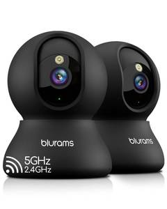 lot 11933 image: blurams 5G Indoor Cameras for Home Security, 2K Pet Camera with Phone App, 360° PTZ Home Cam wDual-Band WiFi6, 2-Way Talk, Free HumanSound Detection, Motion Tracking, Night Vision, Works with Alexa
