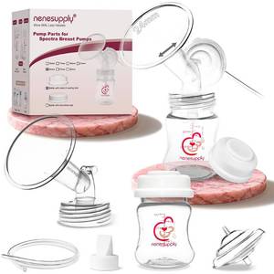 lot 11938 image: Nenesupply Pump Parts Compatible with Spectra S2 S1 9 Plus Breast Pump to Replace Spectra Pump Parts S2 Accessories Flange 24mm Duckbill Valve Tubing Bottles Backflow Protector