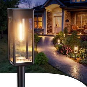lot 11976 image: ALFIOT Solar Pathway Lights Outdoor, 4 Pack Bright Solar Lights Outdoor, IP65 Waterproof Solar Garden Lights Solar Powered Landscape Lighting for Yard Patio Walkway Driveway Pathway (Warm White)