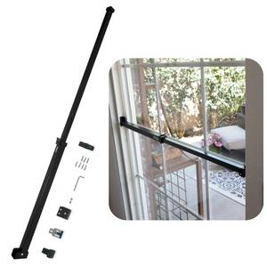 lot 12009 image: SECURITYMAN Sliding Door Security Bar-Child Proof Sliding Door Lock Bar with Anti Lift Lock - Fits Most Doors and Windows - Adjustable Patio Door Security Bar (18.75in- 51.1in) Black