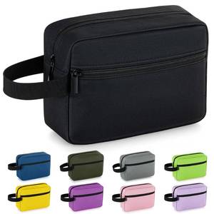 lot 12045 image: Elviros Travel Toiletry Bag for Women and Men,Lightweight Makeup Bag Hanging Dopp Kit with Shaving Compartment Cosmetic Organizer Small Tool Bag Travel Essentials,Gifts for Men(Black)