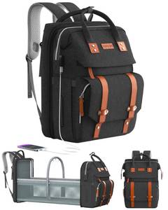 lot 13314 image: ISMGN Diaper Bag Backpack with Changing Station, Large Diaper Bag, Baby Bag, Multifunctional Diaper Bag, Black