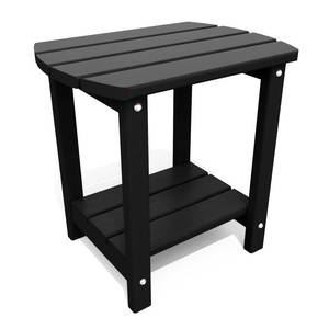 lot 13329 image: THOEOE Adirondack Outdoor Side Table, 2-Tier Sturdy Patio End Table Weather Resistant, Morden Side Table for Patio, Pool, Porch, Red