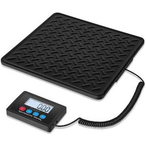 lot 14012 image: Fuzion Shipping Scale, 440LB x 10g High Accuracy Digital Postal Scale, Durable Alloy Steel Platform, Heavy Duty Scale for Packages, Postage, Luggage, Battery and AC Adapter Powered