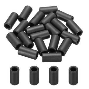 lot 14032 image: MECCANIXITY 20Pcs Toroid Ferrite Core, 9.5mm OD x 5mm ID x 19.5mm H Ferrite Ring Chokes Strong Round Toroidal to Reduce Signal Loss for RFI EMI RF HF Wires Suppression, Black