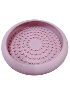 lot 14041 image: Pink Silicone Slow Feed Dog Bowl with Raised Pattern