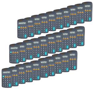 lot 14370 image: BESTWYA Calculator Small, 4 Function Calculators with Solar Power 8 Digit Small Pocket Size Desktop Handheld for Classroom Desktop Home (Black,Set of 30)