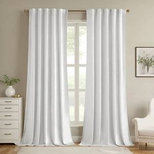 lot 14372 image: MIULEE Velvet Curtains 90 inches - Luxury Curtains for Bedroom Living Room Thermal Insulated Super Soft Room Darkening Window Drapes Rod Pocket and Back Tab, White, W52 x L90 inches, 2 Panels