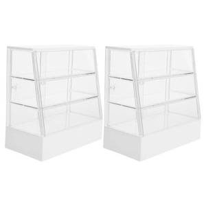lot 14389 image: ibasenice 1 12 Scale Miniature Cake Display Cabinet with Sliding Door for Dollhouse Bakery Furniture Kitchen Accessory 5.23X5.11X2.59 Inch