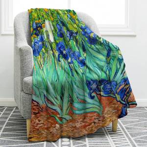lot 14405 image: Jekeno Floral Blanket Flower Gifts for Women Kids Girls Wife Mom Birthday Christmas Home Bedroom Blue Purple Flowers Flowers Oil Painting Decor Soft Cozy Throw Blankets 50inx60in