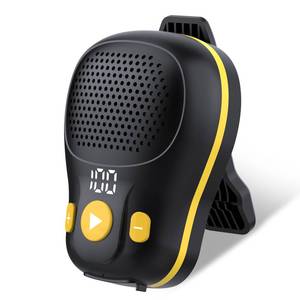 lot 14413 image: ZYHKON Wearable Bluetooth Speaker, Clip-on Wireless Portable Speakers, IP56 Waterproof Clip Speaker Up to 18 Hours Battery Life, Built-in Mic for Hands-Free MusicCalls, WorkOutdoor, Black and Yellow