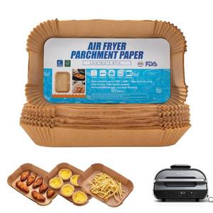 lot 14417 image: Air Fryer Liners For Ninja Foodi Smart Xl Air Fryer,120Pcs Air Fryer Disposable Paper Liner, Parchment Liners For Ninja FG551 6-in-1 Indoor Grill,Rectangular