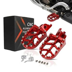 lot 14432 image: JFG RACING Dirt Bike Foot Pegs,CNC Rest Pedal Footpegs for CR125 CR250 02-11CRF150R 07-24CRF250R 04-24CRF300L 21-24CRF450R 02-24CRF250X CRF450X CRF250RX CRF450RX CRF450RL CRF250L CRF1100L-Red