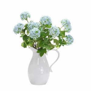 lot 14433 image: EUEUZLT Hydrangea Artificial Flowers Fake Hydrangeas - Silk Flowers 4 Pack 28 Inch Long with 12 Real Touch Blooms, Snowball Viburnum for Wedding and Home Decor(Blue)