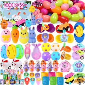 lot 15305 image: 300pcs Bulk Prefilled Easter Eggs with Toys, Filled Easter Eggs for Kids, Stuffed Easter Eggs with Toys for Easter Eggs, Perfect for Easter Egg Hunt Supplies, Basket Stuffers and Classroom Prizes