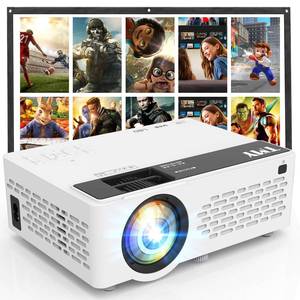 lot 15311 image: TMY 1080P Full HD Portable Mini Projector, Bluetooth Movie Projector, Compatible with TV StickSmartphonePCGame ConsoleHDMIUSB, Indoor and Outdoor Use, with Projector Screen