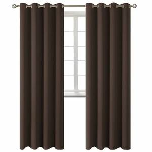 lot 15314 image: BGment Blackout Curtains for Living Room - Grommet Thermal Insulated Room Darkening Curtains for Bedroom, Set of 2 Panels (52 x 84 Inch, Brown)